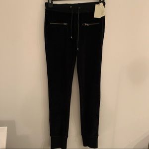 NWT Ragdoll Black Velour Track Pants Joggers